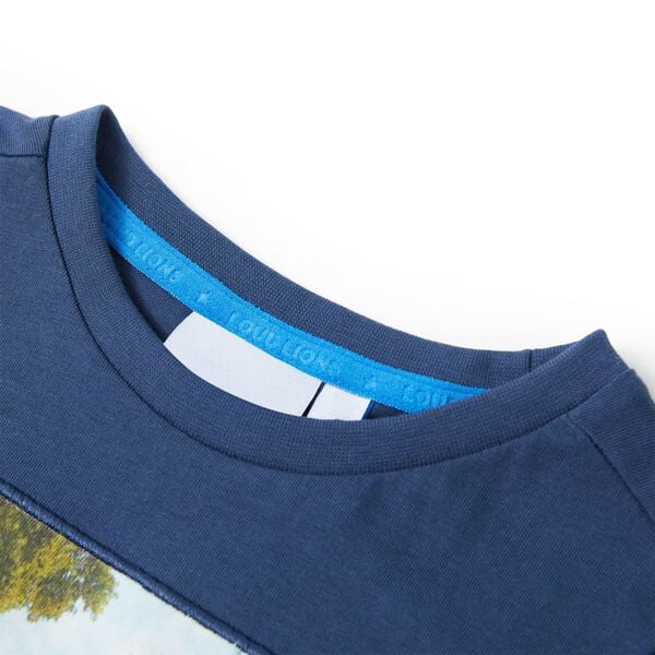 T-shirt pour enfants bleu fonc&eacute; 116
