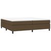 vidaXL Cadre de lit marron fonc&eacute; 200x200 cm tissu