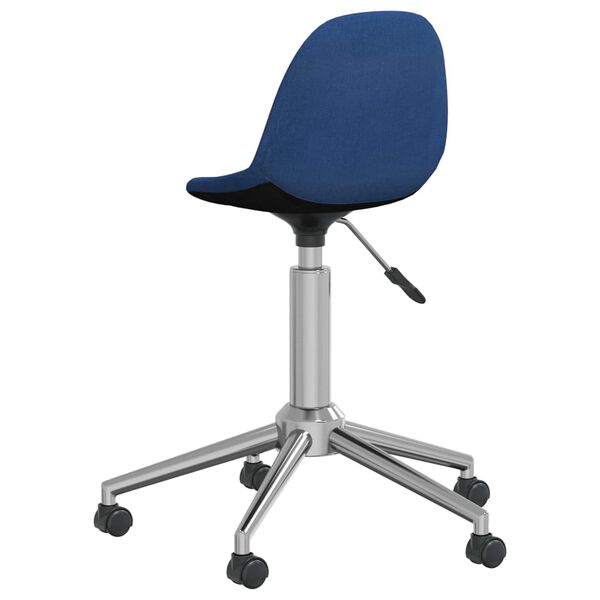 vidaXL Chaises pivotantes &agrave; manger lot de 4 bleu tissu