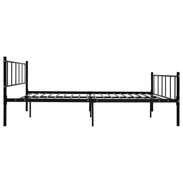 vidaXL Cadre de lit sans matelas noir métal 180x200 cm