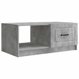vidaXL Table basse Gris b&eacute;ton 90 x 50 x 37 cm Bois d'ing&eacute;nierie