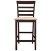 Set table et 4 chaises de bar en bois coloris marron