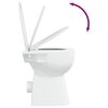 vidaXL Toilette sans rebord 7 cm hauteur supplémentaire Abattant amorti Céramique blanche