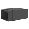 vidaXL Tables basses gigognes 3 pcs gris 60x60x38 cm bois d'ing&eacute;nierie