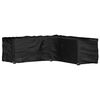 vidaXL Housse de salon de jardin en forme de L 16 &oelig;illets 285x285x90cm