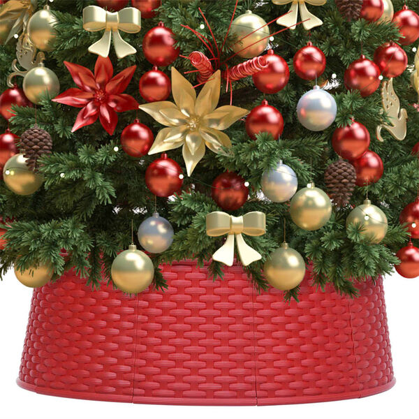 vidaXL Jupe de sapin de No&euml;l Rouge &Oslash;54x19,5 cm