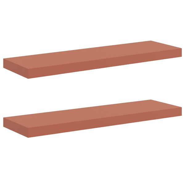 vidaXL &Eacute;tag&egrave;re Murale 2 pcs Rouge 80 x 23,5 x 4 cm Bois d'ing&eacute;nierie