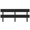 vidaXL T&ecirc;te de lit Noir 204x3x81 cm Bois massif de pin