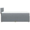 vidaXL Sommier &agrave; lattes de lit et matelas Gris clair 90x190 cm Tissu
