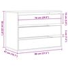 vidaXL Commode d'angle ch&ecirc;ne artisanal 80x41x58 cm bois d'ing&eacute;nierie