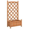 vidaXL Jardini&egrave;re avec treillis marron bois massif de sapin