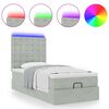 vidaXL Cadre de lit ottoman avec matelas gris clair 80x200 cm velours