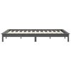 vidaXL Cadre de lit sans matelas gris 120x200 cm bois massif