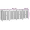 vidaXL Bo&icirc;te de rangement de jardin 280x87x104 cm bois massif d'acacia
