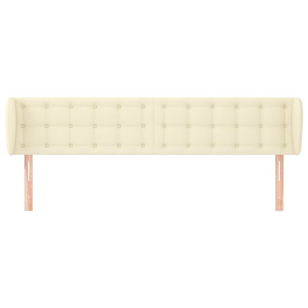vidaXL T&ecirc;te de lit avec oreilles Cr&egrave;me 183x23x78/88 cm Similicuir