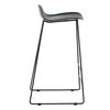 Venture Home Tabourets de bar lot de 2 Wave plastique noir