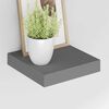 vidaXL &Eacute;tag&egrave;re murale flottante 2 pcs Gris brillant 23x23,5x3,8 cm MDF