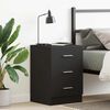 vidaXL Table de chevet Noir 38 x 35 x 56 cm Bois d'ing&eacute;nierie
