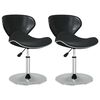 vidaXL Chaises &agrave; manger lot de 2 noir similicuir