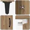 vidaXL Haut Armoire Montage mural Ch&ecirc;ne artisanal 69,5 x 34 x 180 cm