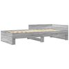 vidaXL Cadre de lit sans matelas sonoma gris 100x200 cm