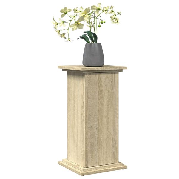 vidaXL Pi&eacute;destal avec rangement ch&ecirc;ne sonoma bois d'ing&eacute;nierie