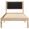 vidaXL Cadre de lit avec t&ecirc;te de lit rembourr&eacute;e Noir 75 x 190 cm