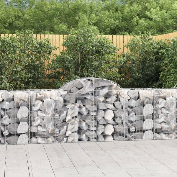 vidaXL Paniers &agrave; gabions arqu&eacute;s 7 pcs 200x50x80/100 cm Fer galvanis&eacute;