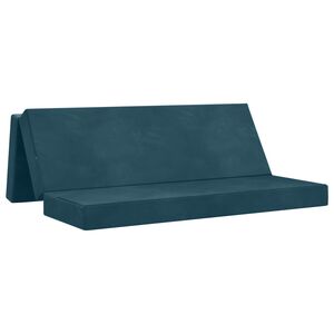 vidaXL Canap&eacute;-lit pliable 180 x 67 x 45 cm Bleu