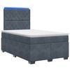 vidaXL Lit boxspring avec matelas Gris fonc&eacute; 120 x 200 cm Velours