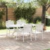 vidaXL Ensemble de salle &agrave; manger pour jardin 5 pcs Blanc Aluminium
