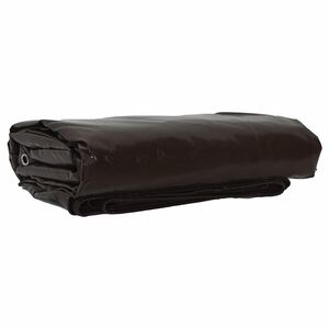 vidaXL B&acirc;che 650g / m&sup2; Marron 1,5 x 10 m Toile avec rev&ecirc;tement en PVC
