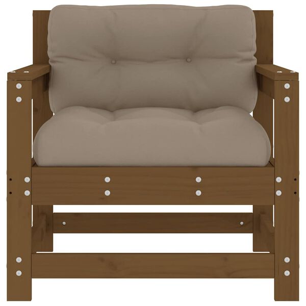 vidaXL Chaises de jardin avec coussins lot de 2 marron miel
