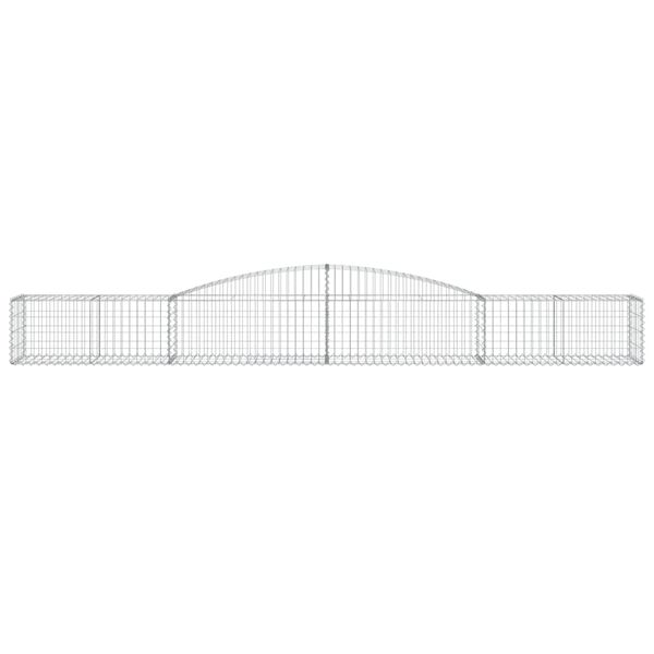 vidaXL Paniers à gabions arqués 4 pcs 400x50x40/60 cm Fer galvanisé
