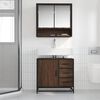 vidaXL Armoire de lavabo de salle de bain ch&ecirc;ne marron 65x33x60 cm