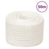 vidaXL Corde de travail Blanc 24 mm 50 m polypropyl&egrave;ne