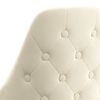 vidaXL Chaises &agrave; manger lot de 4 Cr&egrave;me Velours