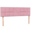 vidaXL Sommier &agrave; lattes de lit avec matelas rose 140x210 cm velours