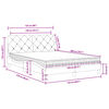 vidaXL Lit avec matelas bleu 120x200 cm velours