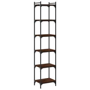 vidaXL Biblioth&egrave;que 6 niveaux ch&ecirc;ne marron 40x30x188cm bois ing&eacute;nierie