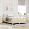 vidaXL Cadre de lit avec matelas Cr&egrave;me 140 x 200 cm tissu