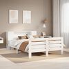 vidaXL Cadre de lit sans matelas blanc 150x200 cm bois de pin massif