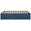 vidaXL Cadre de lit sans matelas bleu 160x200 cm tissu