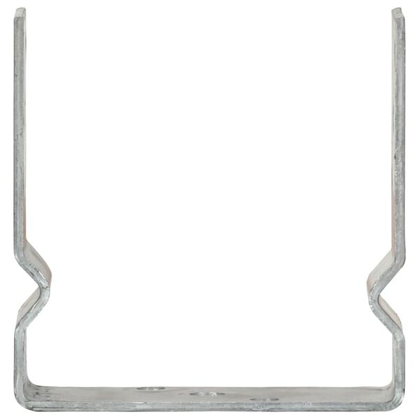 vidaXL Piquets de cl&ocirc;ture 12 pcs argent&eacute; 14x6x15 cm acier galvanis&eacute;