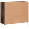 vidaXL Buffet ch&ecirc;ne fum&eacute; 90x34x80 cm bois d'ing&eacute;nierie