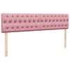 vidaXL Cadre de lit ottoman avec matelas rose 200x200 cm velours