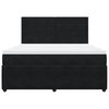 vidaXL Sommier &agrave; lattes de lit avec matelas Noir 180x200 cm Velours