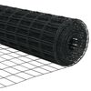 vidaXL Cl&ocirc;ture avec poteau Gris 1,2 x 25 m Acier et PVC