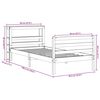 vidaXL Cadre de lit sans matelas cire marron 90x190 cm bois pin massif