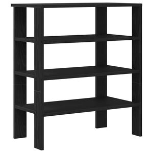 vidaXL &Eacute;tag&egrave;re &agrave; chaussures noir 61x32x70 cm bois d'ing&eacute;nierie